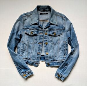 J Brand Harlow Cropped Trucker Denim Jean Jacket in Surface Size Small